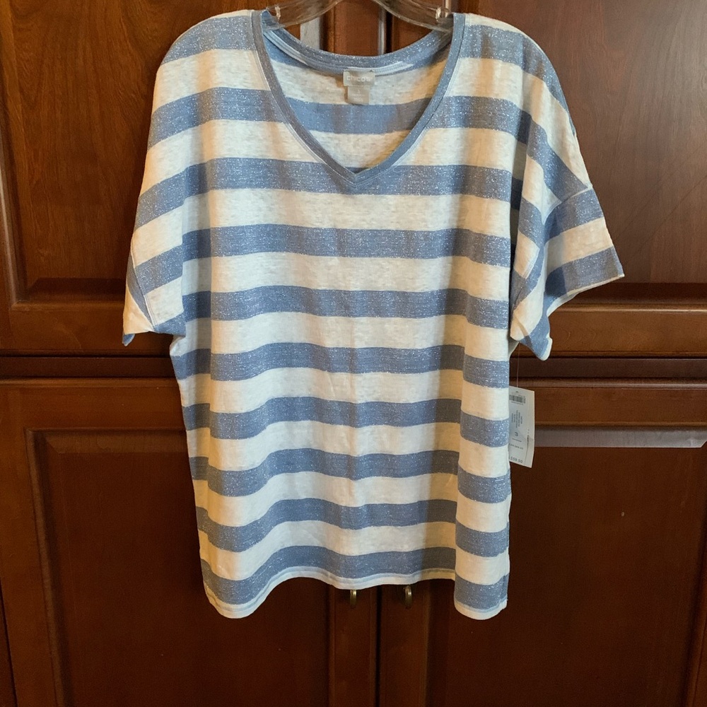 Chico’s stripe linen top. Size 3/XL(16).